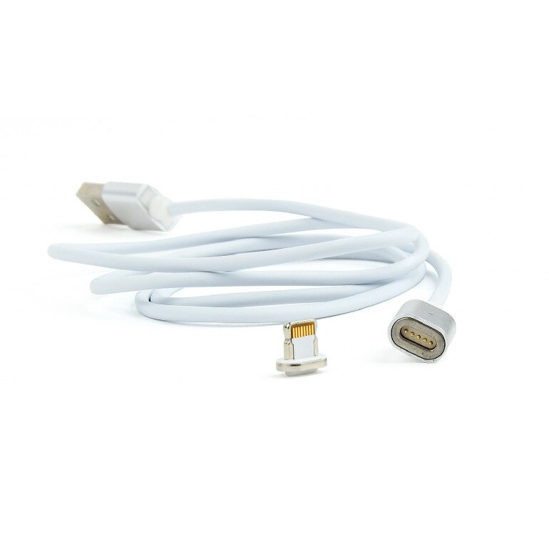 Cablu Magnetic USB 8-pin tata, argintiu, Gembird, 1 m CC-USB2-AMLMM-1M
