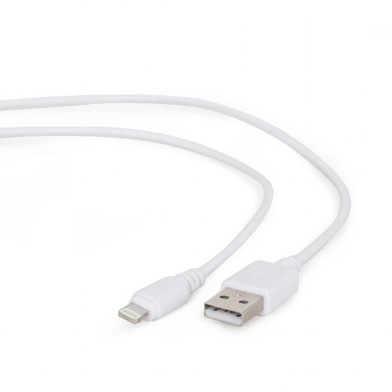 Cablu sync si de incarcare USB to 8-pin , Gembird, alb, 10 ft 