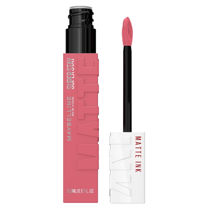 Ruj lichid mat Maybelline New York Superstay Matte Ink, 180 Revolutionary, 5 ml