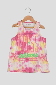 GUESS JEANS, Top cu logo brodat, Multicolora GUESS JEANS, Top cu logo brodat, Multicolora