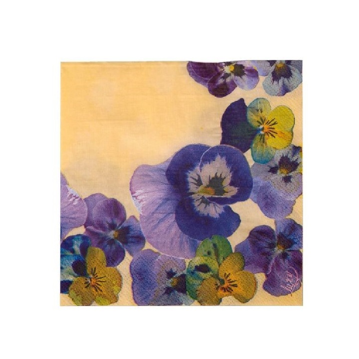 Декоративни салфетки за маса в 2 слоя, размер 33x33 см, 20 салфетки/комплект, многоцветни