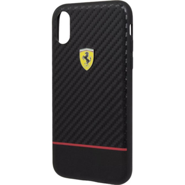 Ferrari On-Track racing Apple iPhone X/XS карбонов и мек гумен калъф
