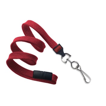 Set 25 buc snur ecuson textil plat 10mm cu sistem antistrangulare, rosu Set 25 buc snur ecuson textil plat 10mm cu sistem antistrangulare, rosu