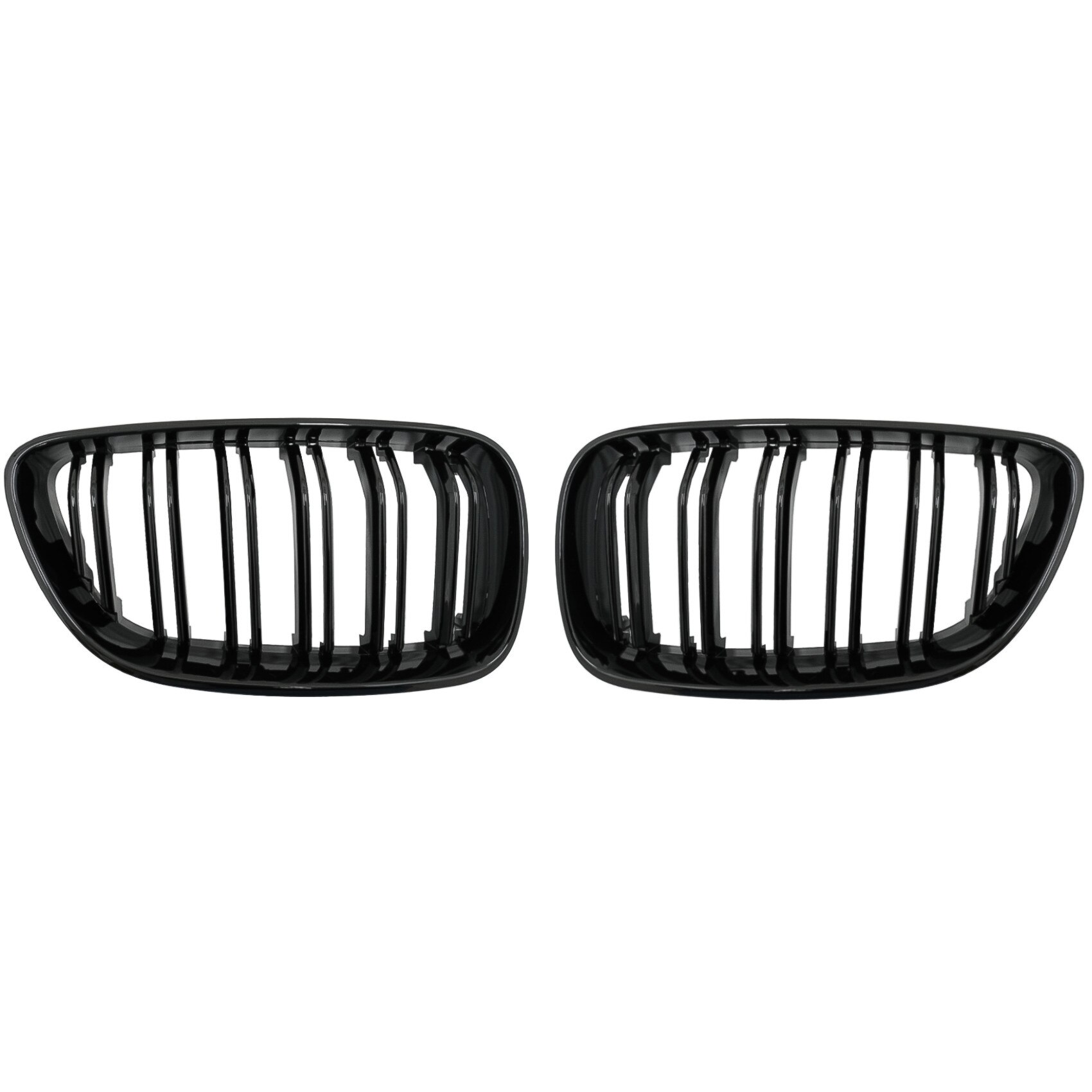Set 2 Grile Centrale compatibil cu BMW 2 Series F22 F23 F87 (2014-up) Negru Lucios M Design
