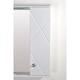 Горен огледален PVC шкаф за баня Inter Ceramic, LED осветление, Водо и влагоустойчив, Панти със “soft close” механизъм
