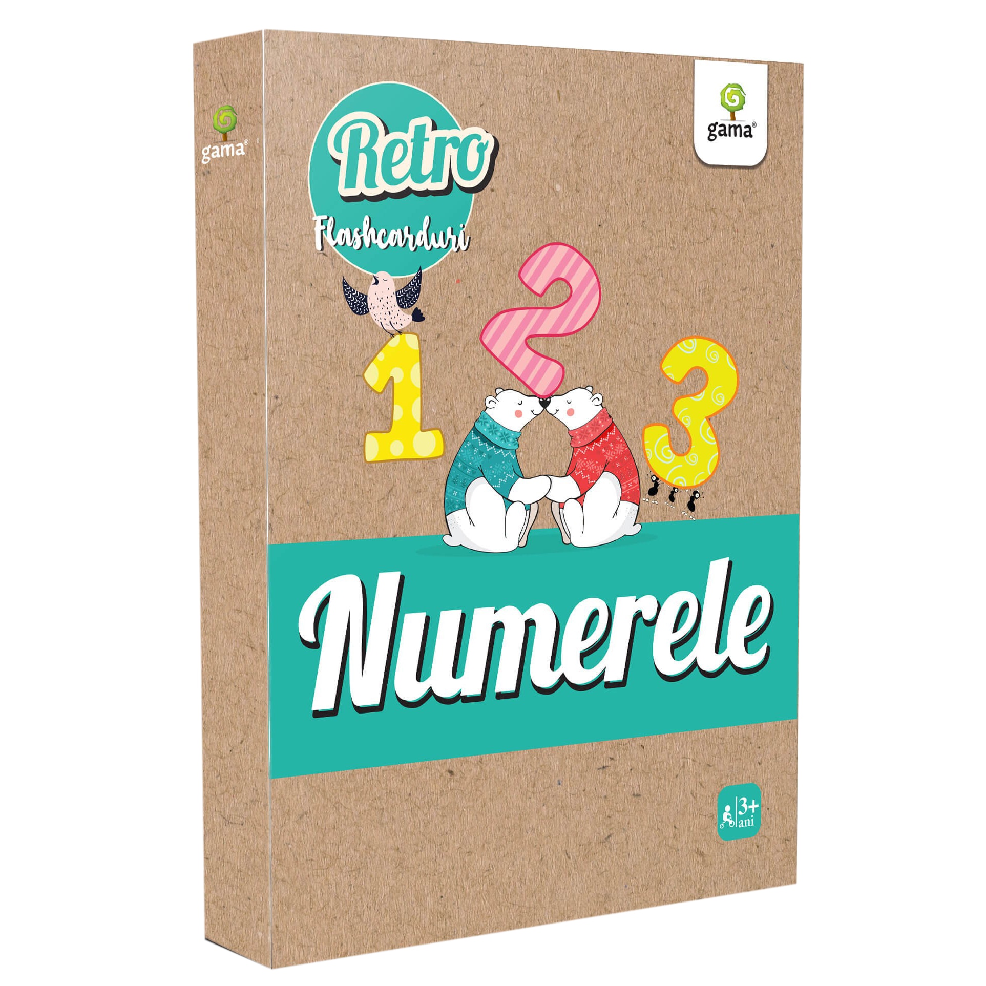 Numerele. Retro Flashcard