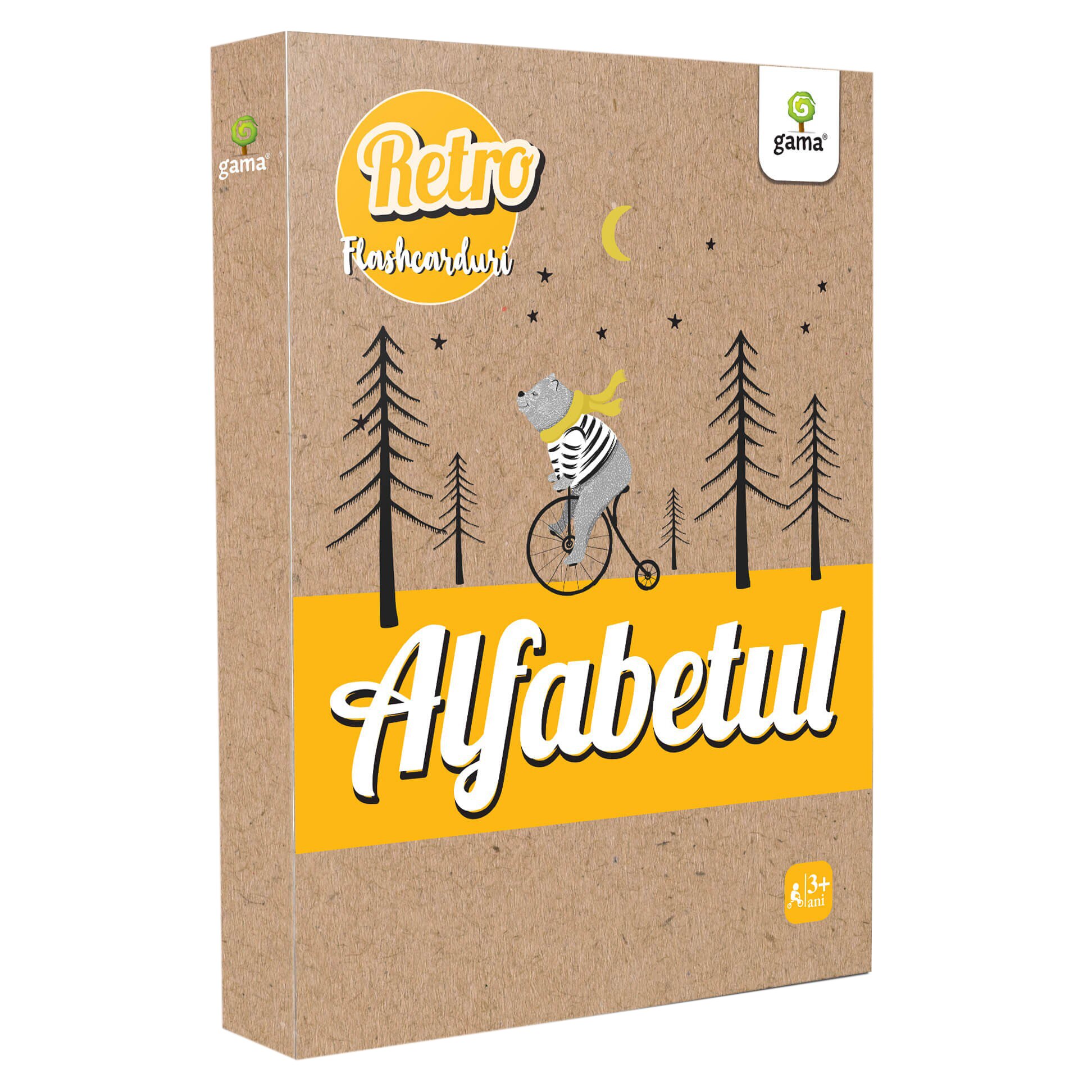 Alfabetul. Retro Flashcard