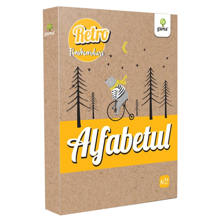 Alfabetul. Retro Flashcard