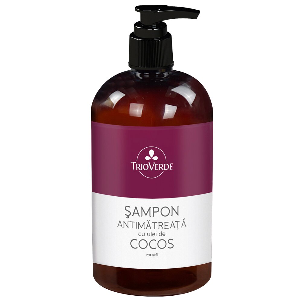 Sampon Antimatreata cu ulei de Cocos Trio Verde, 250ml