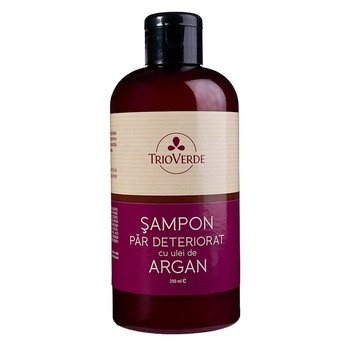 Sampon pentru par deteriorat cu ulei de Argan Trio Verde, 250ml Sampon pentru par deteriorat cu ulei de Argan Trio Verde, 250ml