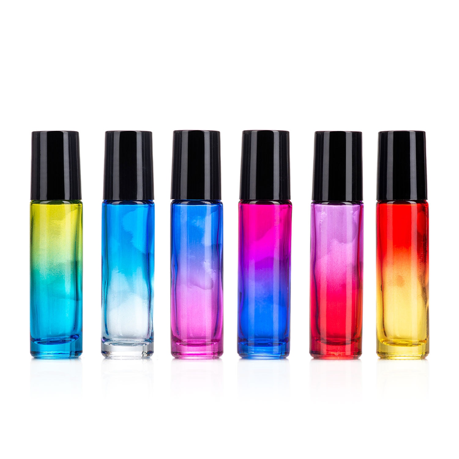 Set 6 sticle de 10ml cu roll-on ZAJA®, pentru uleiuri esentiale, multicolor