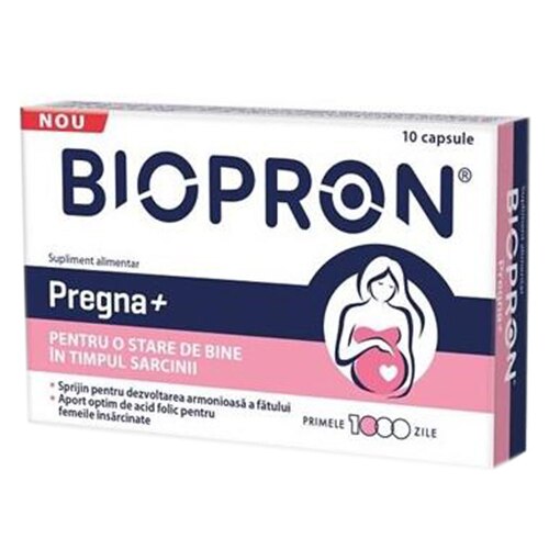Supliment alimentar Biopron Pregna+ Walmark, 10 capsule