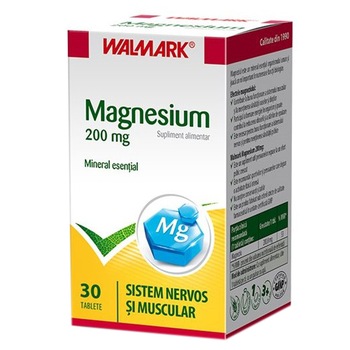 Supliment alimentar Magneziu 200mg Walmark, 30 tablete Supliment alimentar Magneziu 200mg Walmark, 30 tablete
