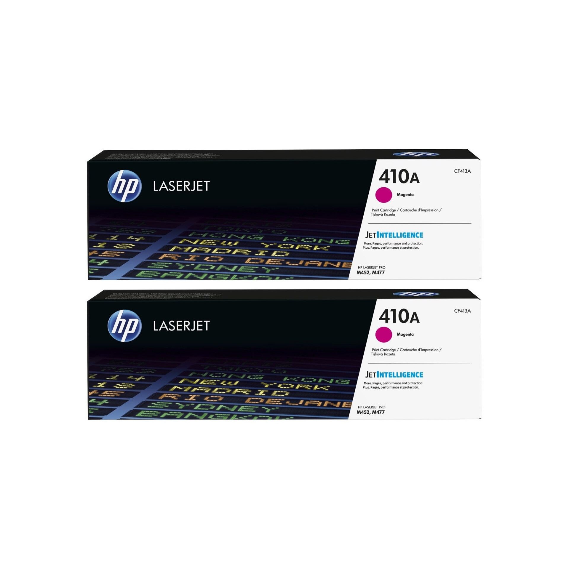 Pachet cartuse toner HP original CF413A (410A) magenta x2 4600 pagini