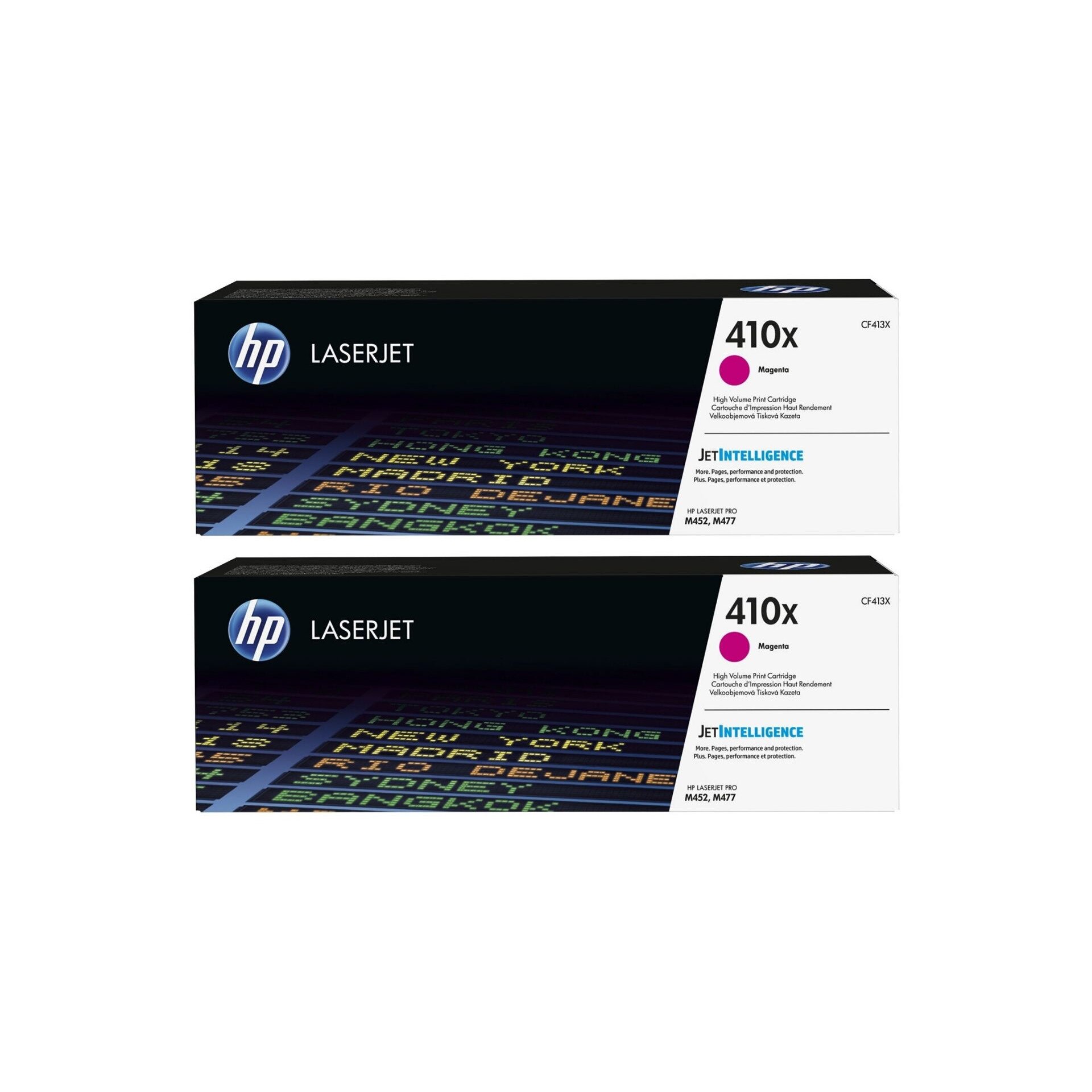 Pachet cartuse toner HP original CF413X (410X) magenta x2 10000 pagini
