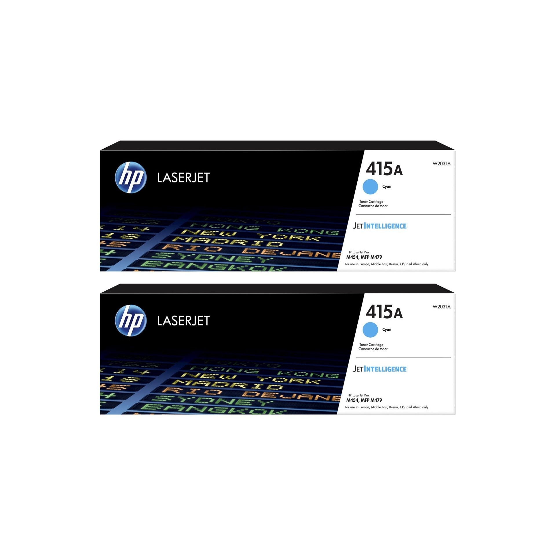 Pachet cartuse toner HP original W2031A (415A) cyan x2 4200 pagini