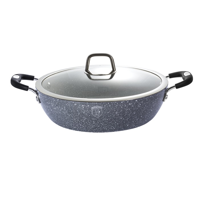 Cratita cu capac, 32cm, 4.9 l, interior granit, Berlinger Haus, BH 1157