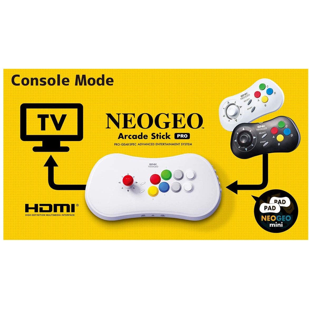 Controller Neogeo Arcade Stick Pro Retro Alb - eMAG.ro