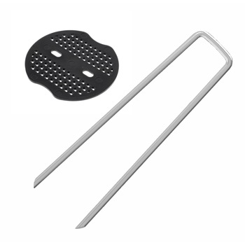 Set 25 de Tepuse de Gradina din Otel Galvanizat cu Suporti de Plastic de Fixare a Foliilor Agrotextile, Antiburuieni si de Mulcire Set 25 de Tepuse de Gradina din Otel Galvanizat cu Suporti de Plastic de Fixare a Foliilor Agrotextile, Antiburuieni si de Mulcire