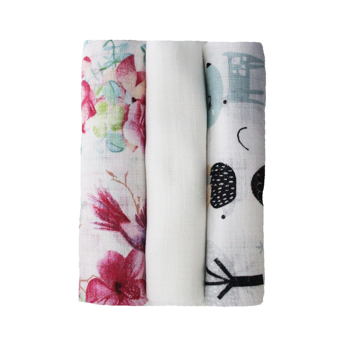 Set 3 scutece, Rosa, roz, 80 x 70 cm