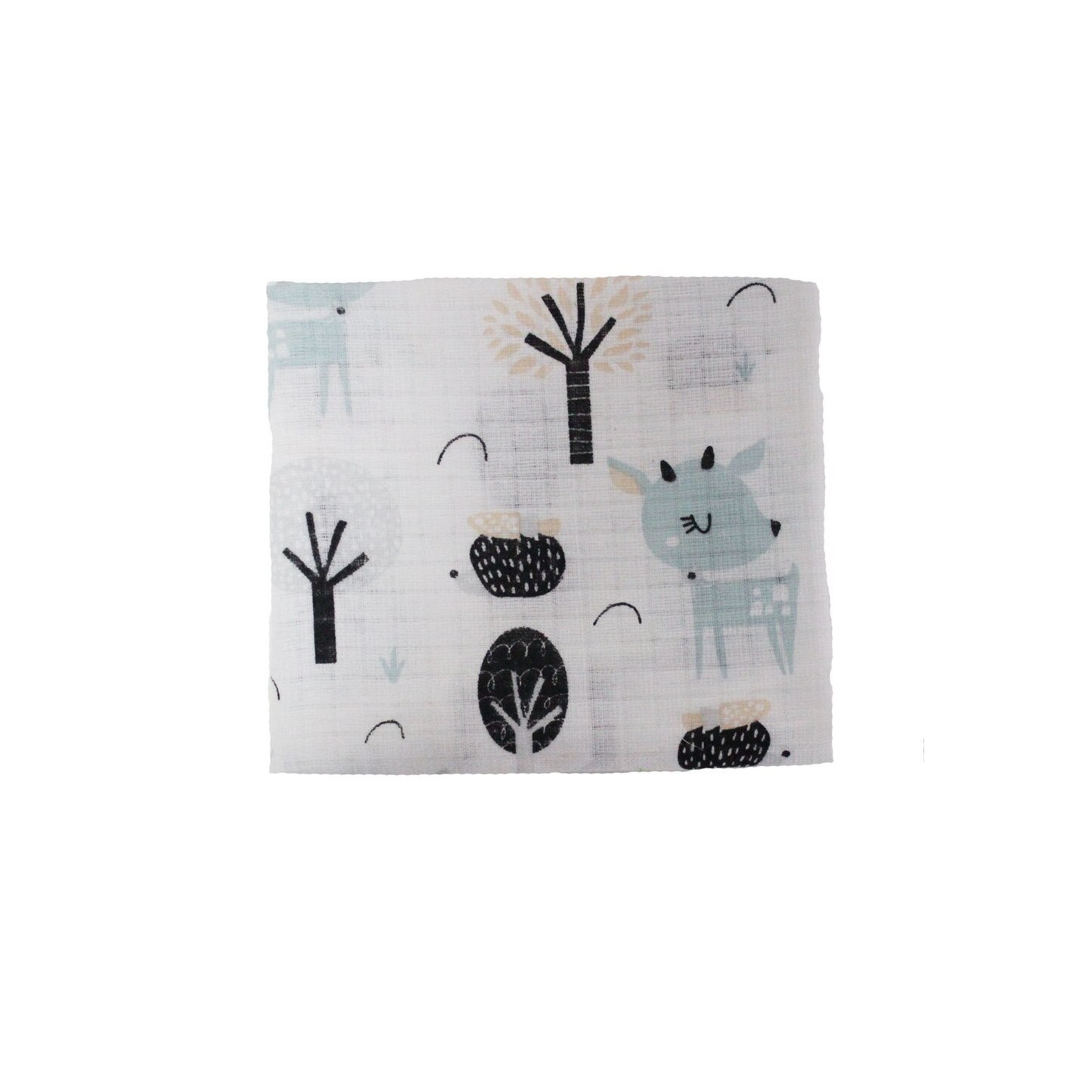 Scutec bumbac, Bambi, turcoaz, 80 x 70 cm