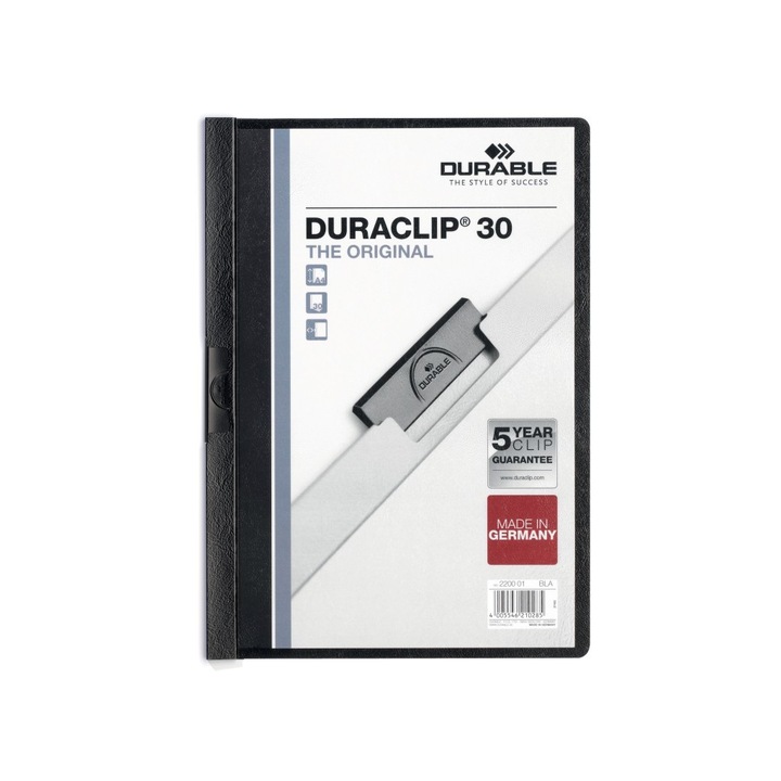 Пластмасова папка Duraclip Original 30 Durable, черна