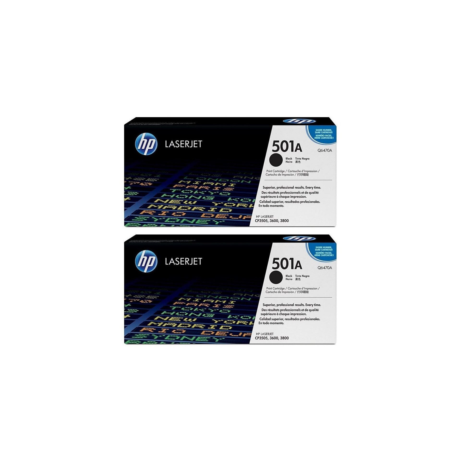 Pachet cartuse toner HP original Q6470A (501A) negru x2 12000 pagini