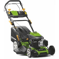 Masina de tuns iarba, Fieldmann, Pe benzina, 144cc, 46cm, 55L, Verde/Negru