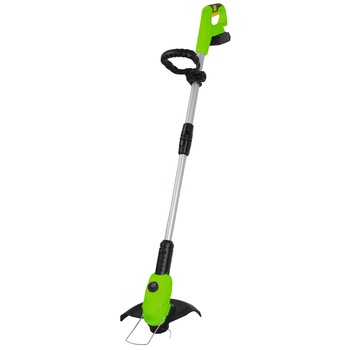 Trimmer de tuns gazon/iarba pe acumulator Fieldmann, acumulator 18 V 1.5 Ah, latime taiere 26 cm, maner telescopic
