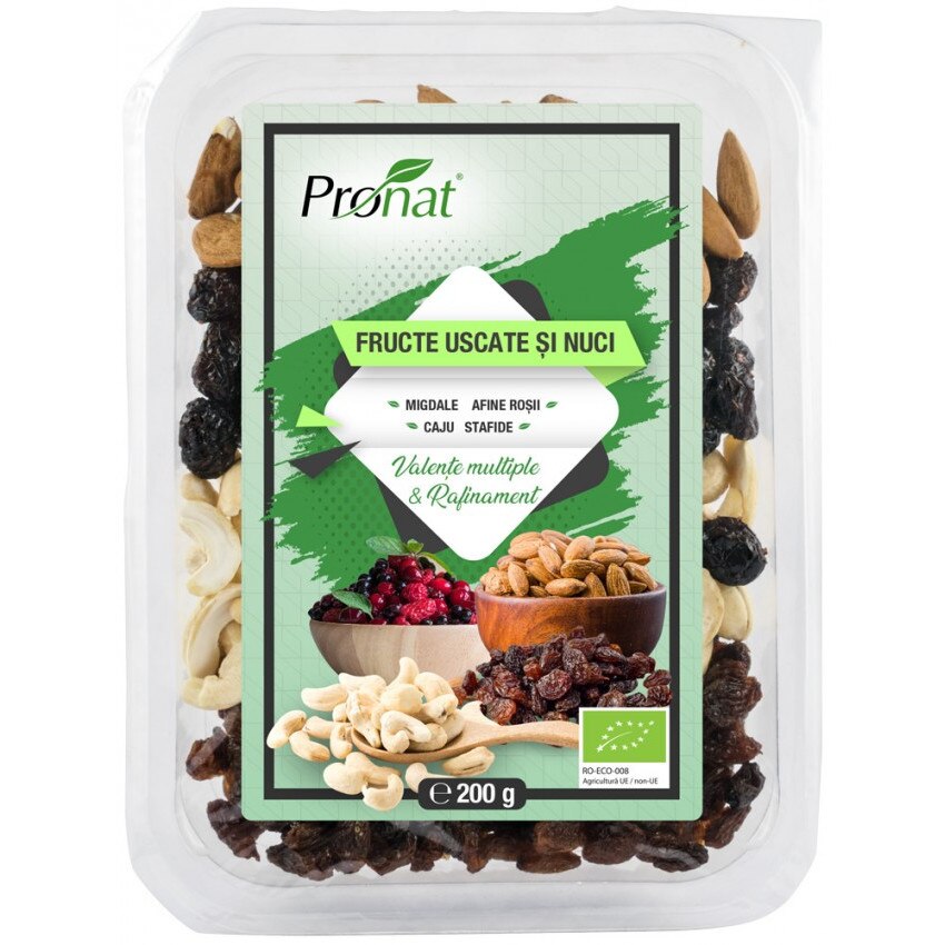 Mix bio de fructe uscate si nuci „valente multiple & rafinament” 200g