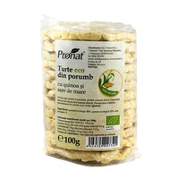 Turte BIO din porumb cu quinoa si sare de mare, 100g