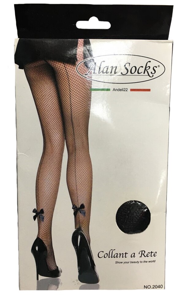 Ciorapi rafinati cu plasa si fundita ,D&J Exclussive, Negru