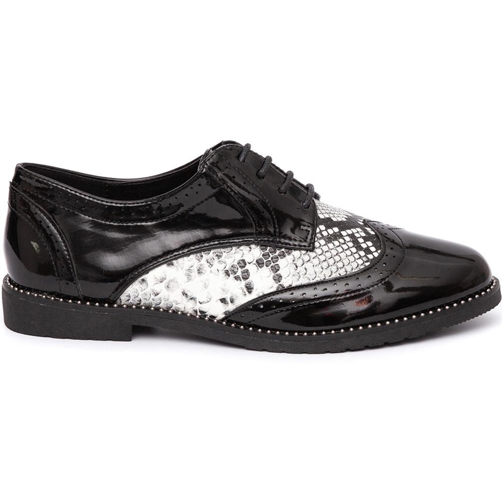 Pantofi dama Nannie, Negru/Gri, Negru/Gri
