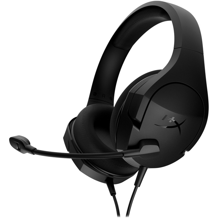 Casti gaming HyperX Cloud Stinger Core, DTS Headphone:X Spatial Audio, usoare (215g), drivere directionale 40mm, slidere din otel, microfon cu noise cancelling, multiplatforma, negru