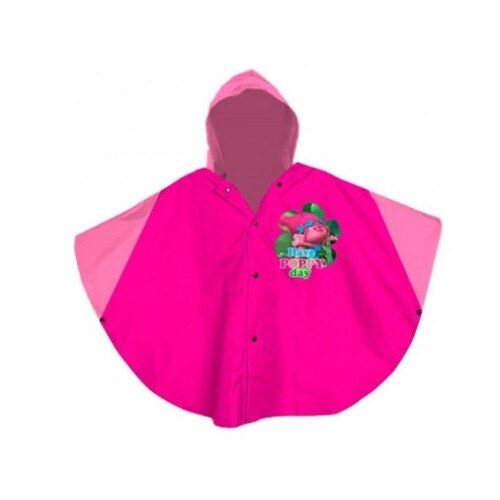 Pelerina ploaie Trolls 3-6 ani Roz - Fucsia