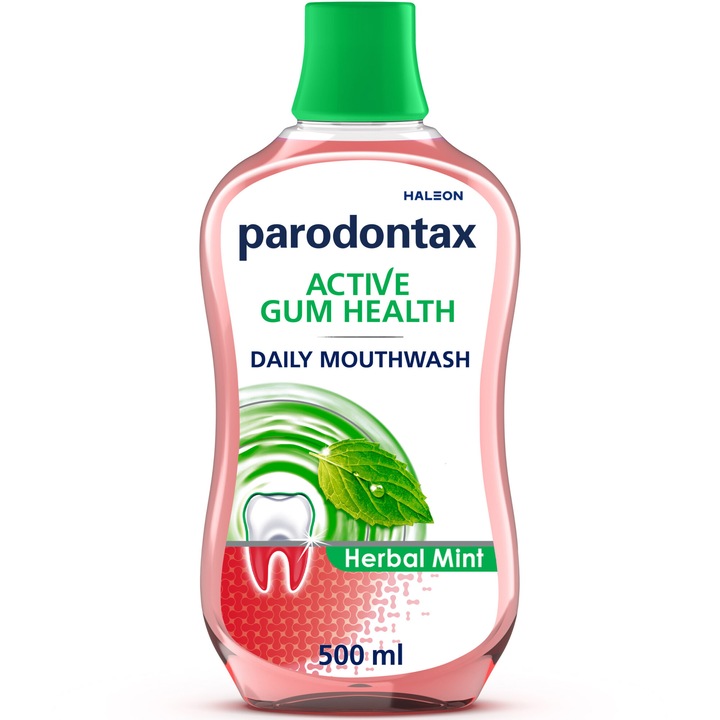 Вода за уста Parodontax Daily Gum Care Herbal Twist, Без алкохол, 500 мл