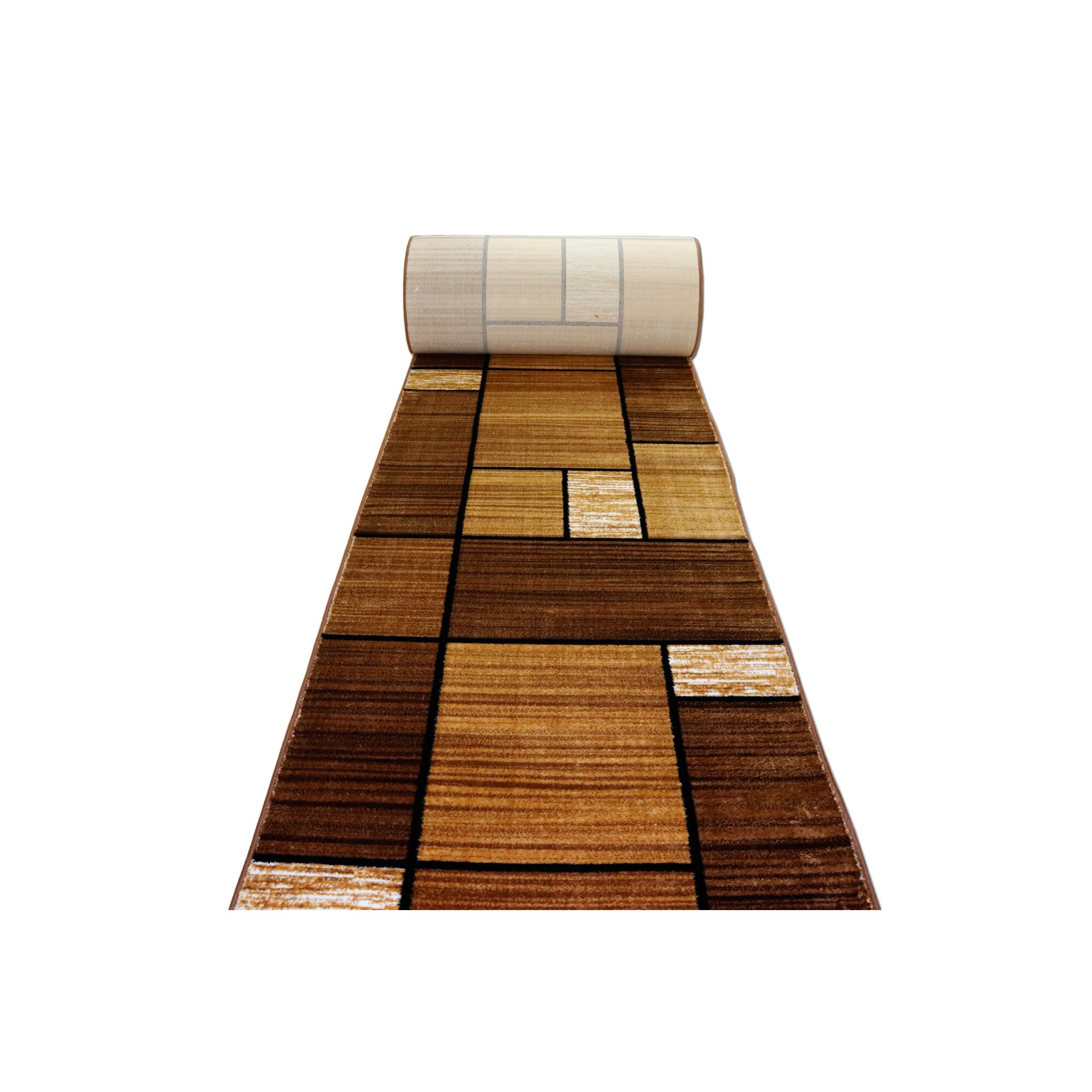 Traversa Covor Gold COLLECTION latime 120 cm -0846 maro/bej