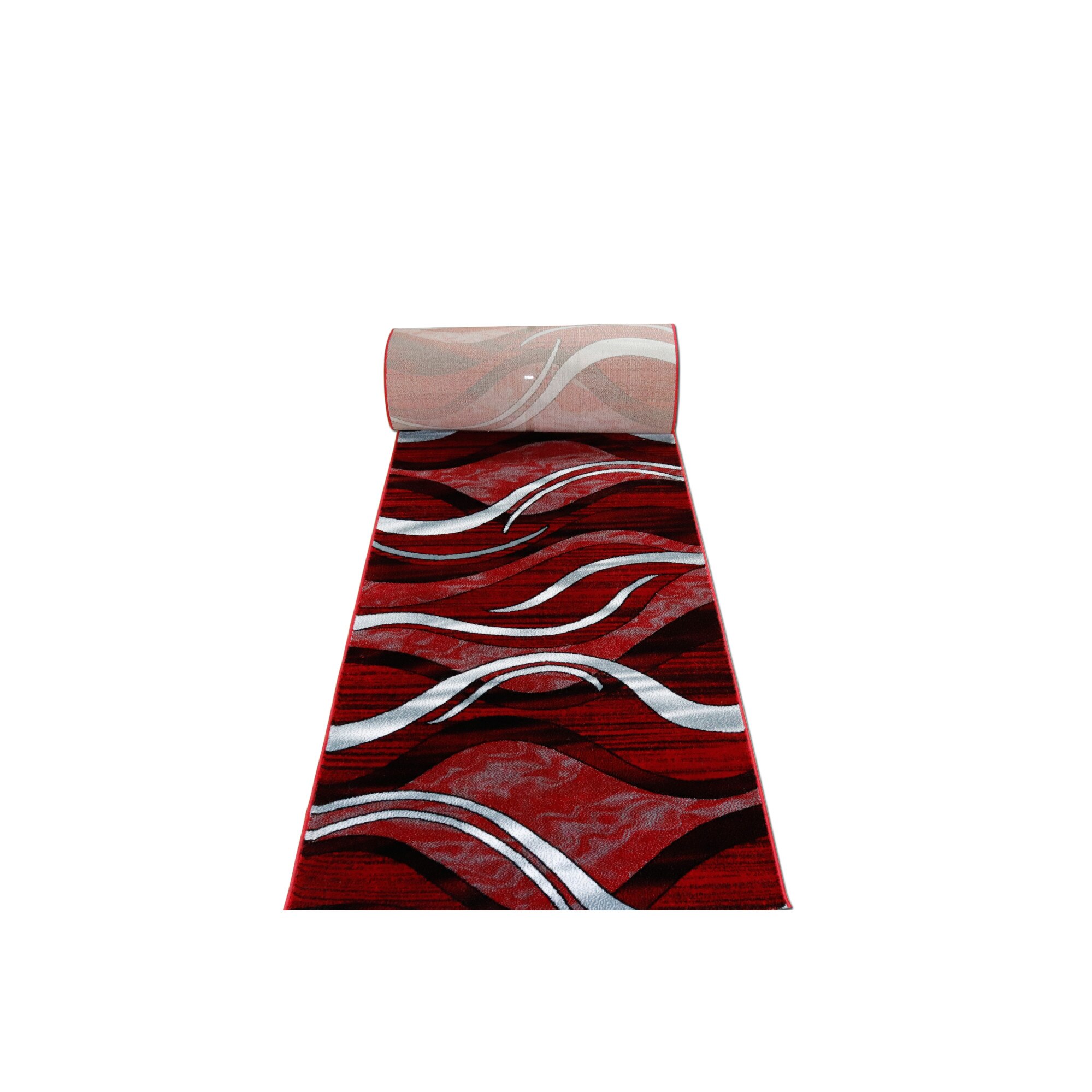 Traversa Covor Gold COLLECTION latime 80 cm -0845 rosu/gri