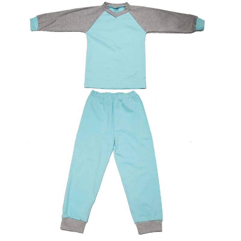 Pijama baieti Pifou Model 2 M2-T, Turcoaz, 110