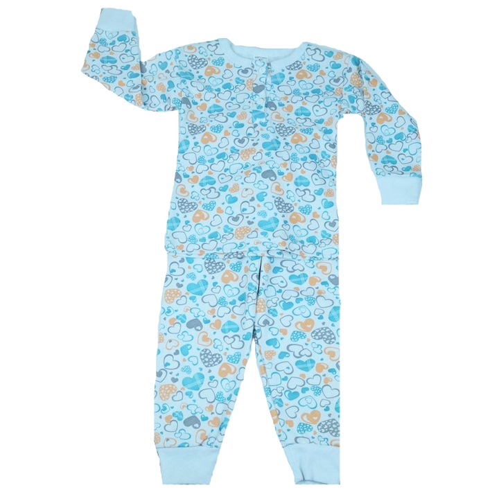 Pijama pentru fetite NN 566258-A, Alb, 86 cm