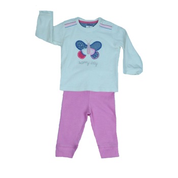 Pijama pentru fetite NN PJM1-R, Multicolor, 74 cm Pijama pentru fetite NN PJM1-R, Multicolor, 74 cm