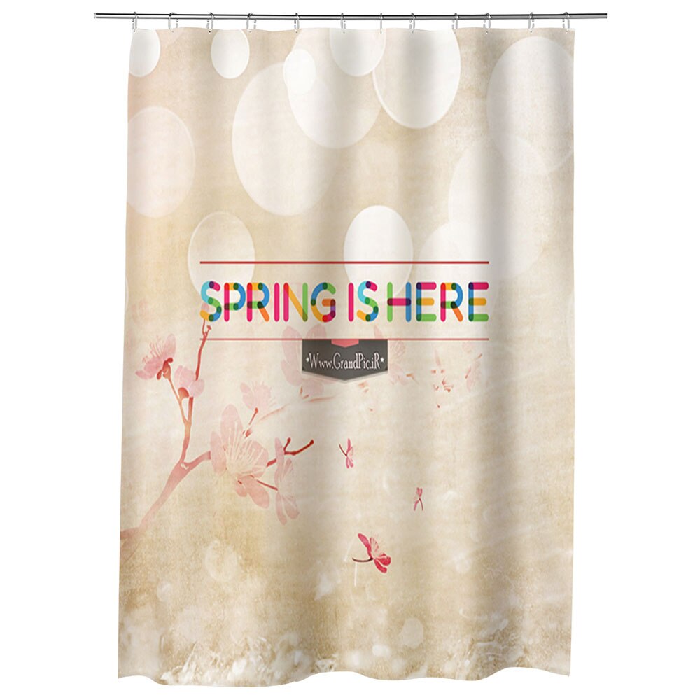 Perdea Dus, Cada, pentru Baie, Heartwork, A sosit primavara, Model Multicolor, Decoratiuni Baie, 150 x 200 cm