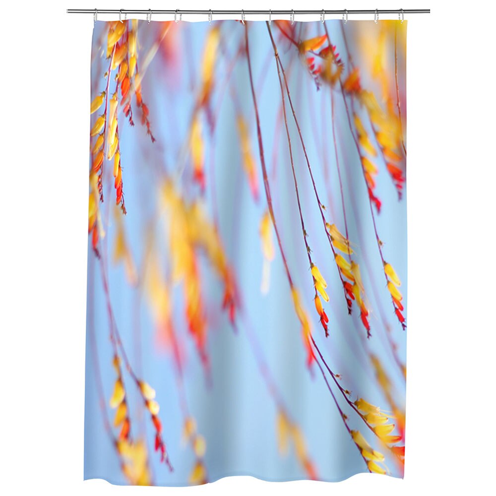 Perdea Dus, Cada, pentru Baie, Heartwork, Crengute galbuie, Model Multicolor, Decoratiuni Baie, 150 x 200 cm