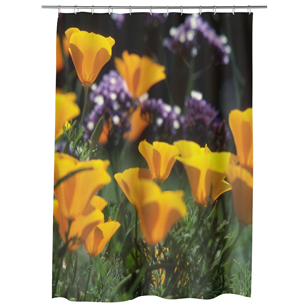 Perdea Dus, Cada, pentru Baie, Heartwork, Flori blande, Model Multicolor, Decoratiuni Baie, 150 x 200 cm