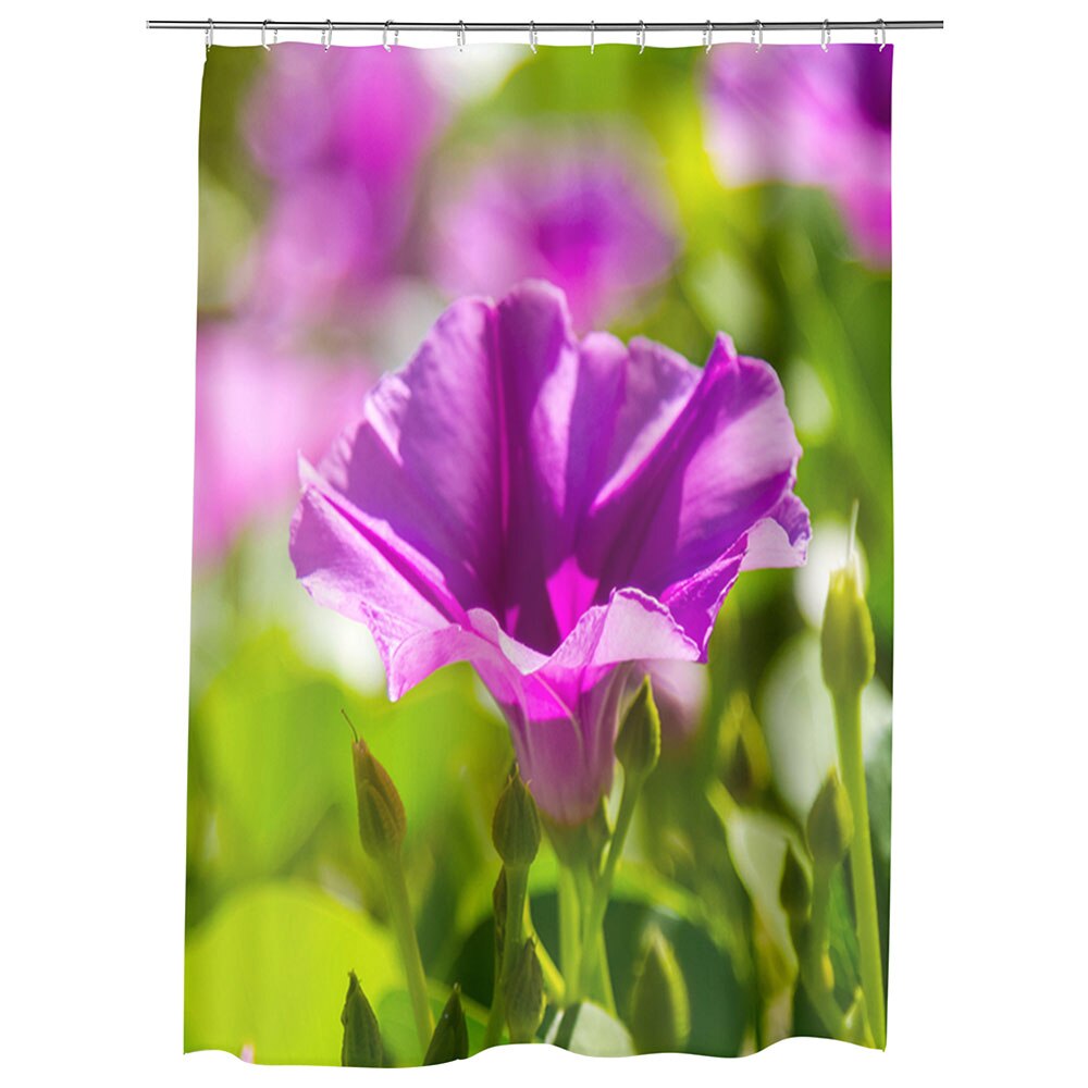 Perdea Dus, Cada, pentru Baie, Heartwork, Violet strident, Model Multicolor, Decoratiuni Baie, 150 x 200 cm