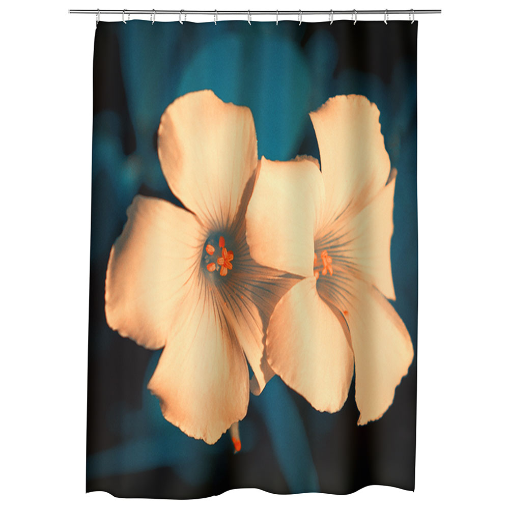 Perdea Dus, Cada, pentru Baie, Heartwork, Flori superbe, Model Multicolor, Decoratiuni Baie, 150 x 200 cm