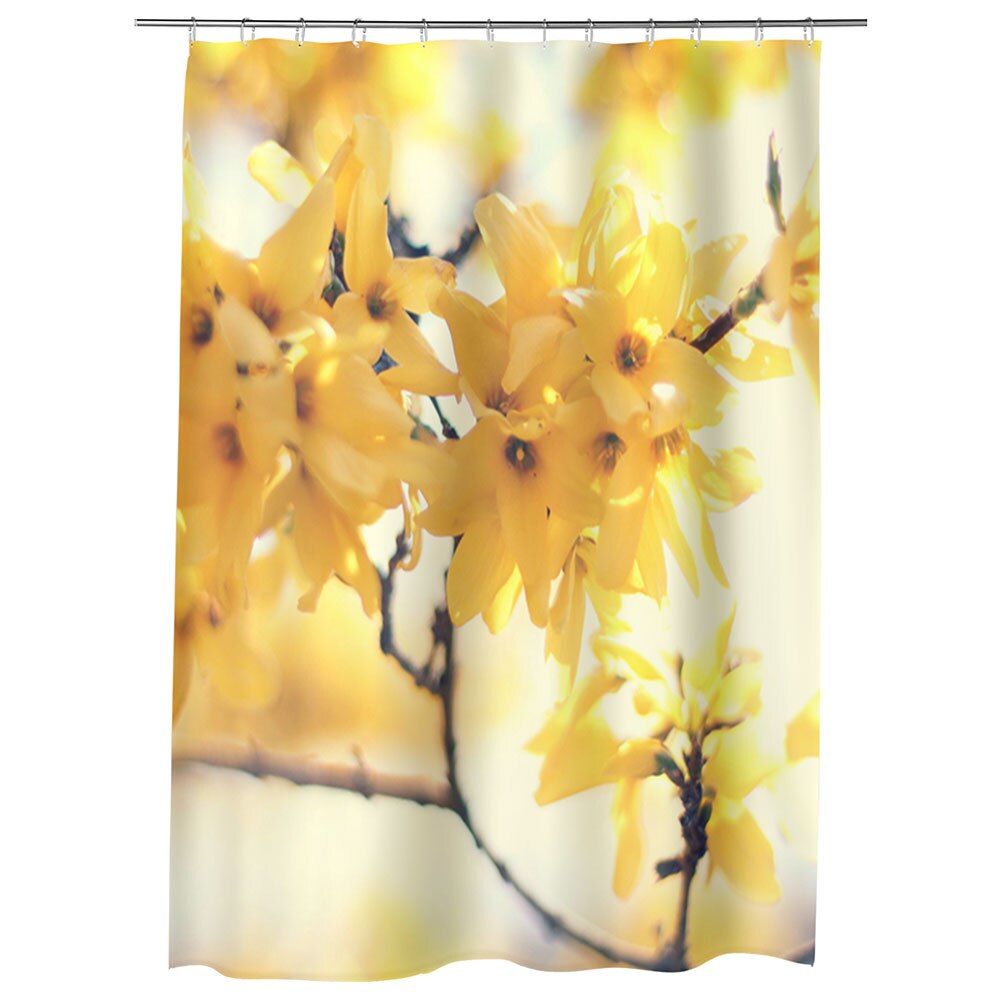 Perdea Dus, Cada, pentru Baie, Heartwork, Galbene, Model Multicolor, Decoratiuni Baie, 150 x 200 cm