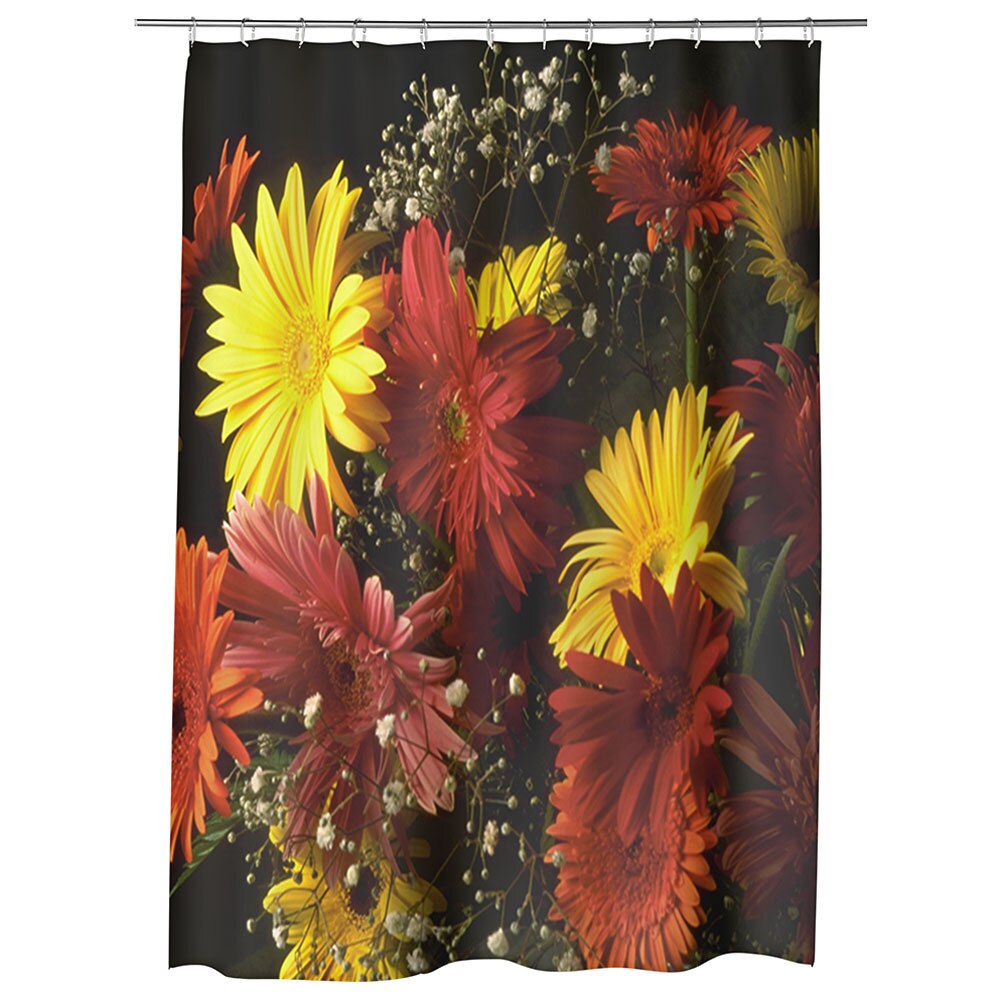 Perdea Dus, Cada, pentru Baie, Heartwork, Buchet colorat, Model Multicolor, Decoratiuni Baie, 150 x 200 cm