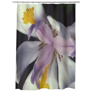 Perdea Dus, Cada, pentru Baie, Heartwork, Floare cu trei petale, Model Multicolor, Decoratiuni Baie, 150 x 200 cm