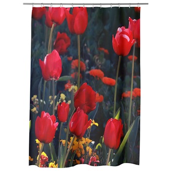 Perdea Dus, Cada, pentru Baie, Heartwork, Lalele in gradina, Model Multicolor, Decoratiuni Baie, 150 x 200 cm Perdea Dus, Cada, pentru Baie, Heartwork, Lalele in gradina, Model Multicolor, Decoratiuni Baie, 150 x 200 cm